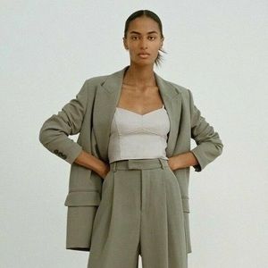 Zara Leather Bustier Top